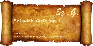 Szladek Gyöngyi névjegykártya